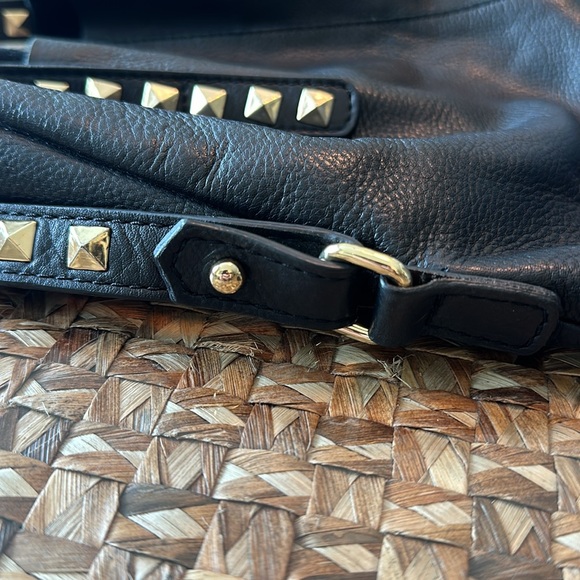 Zara black leather studded tote bag - Picture 8 of 14